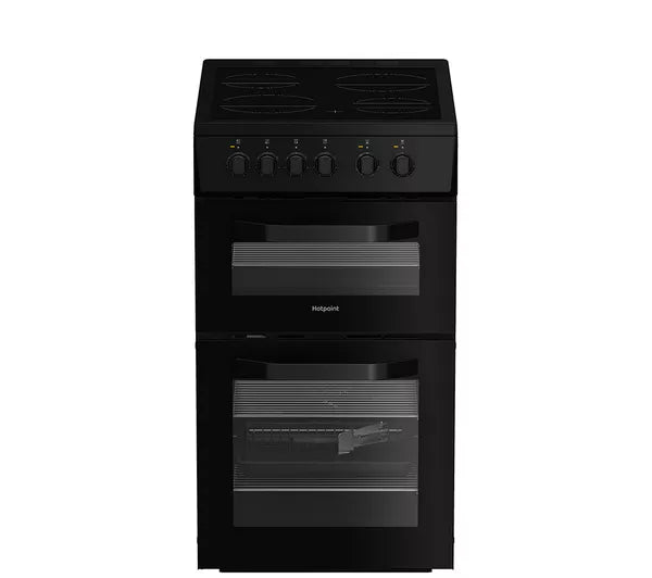 Hotpoint 50cm Electric Cooker - Black | HTE5VCB