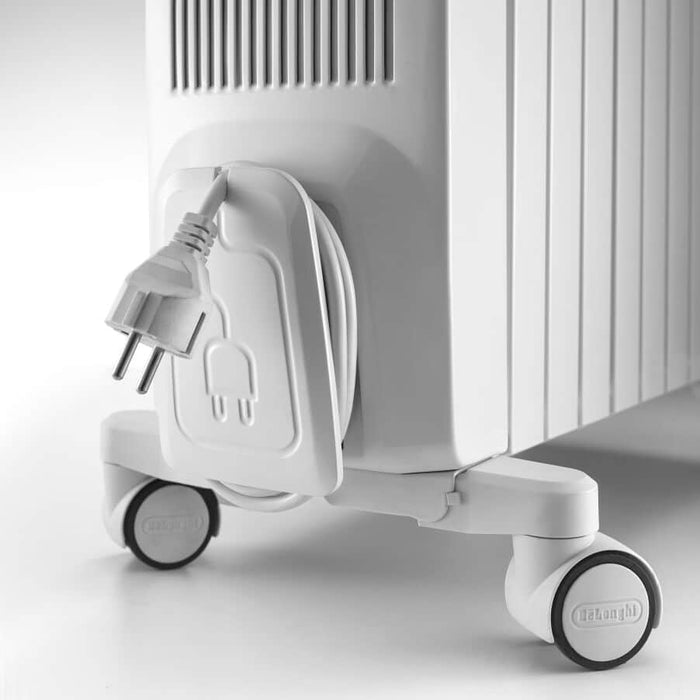 Delonghi Dragon 4 Pro 2500kw Oil Filled Radiator with Electronic Timer and LCD Display - White | TRDX41025E