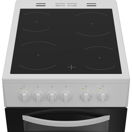 Indesit 50cm Electric feestanding double cooker with Ceramic Hob - White | ITE5VMW