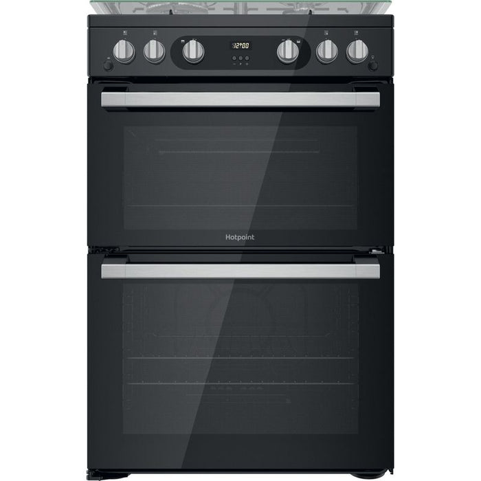 Hotpoint 60cm Double Gas Cooker - Black || HDM67G0C2CBUK