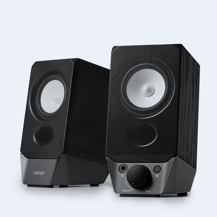 Edifier 2.0 PC Speaker System With Bluetooth, Wooden Cabinet - Black || R19BT