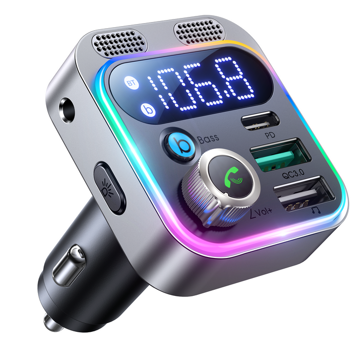 Joyroom JR-CL16 48W Car Charger MP3 Bluetooth FM Transmitter - Black || HL-CL16