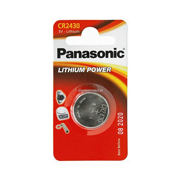 PANASONIC CR2430 3V Lithium Battery - Silver | 43021