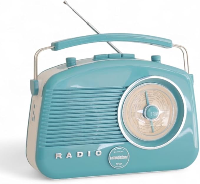 Steepletone Brighton 3 Band Portable Retro Radio - Duck Egg Blue | BRIGHTONBEBT