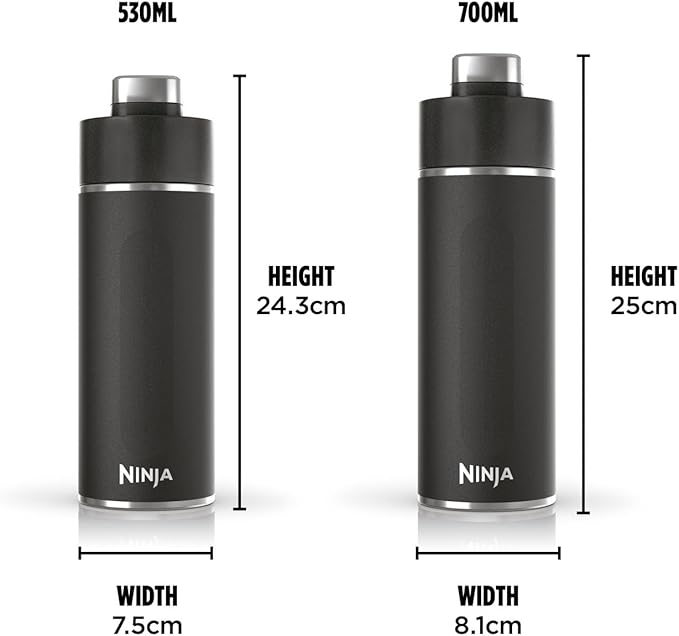 NINJA Thirsti 700 ml Travel Bottle – Black | DW2401EUUKBK