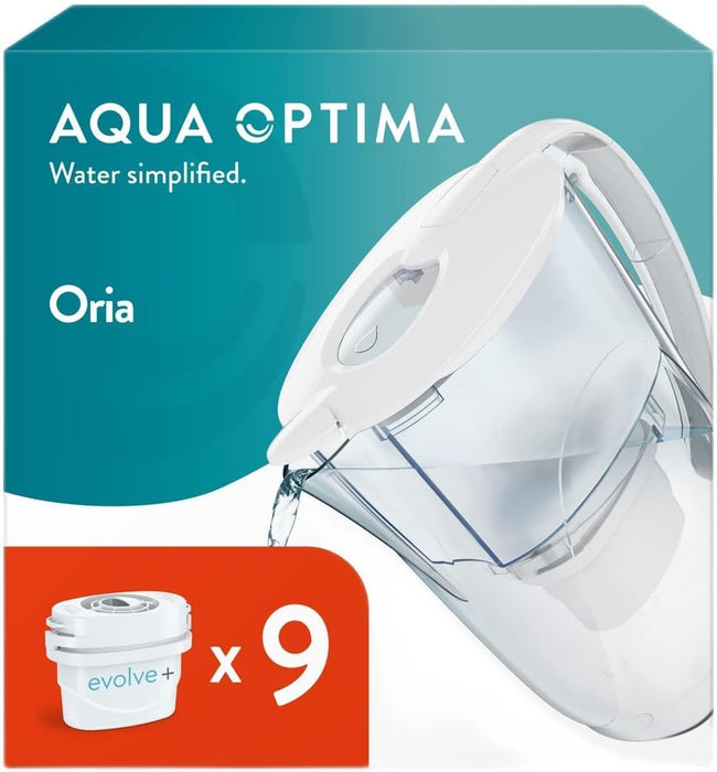 AQUA Optima Oria Filter Jug and 9 Filters | PJ0611