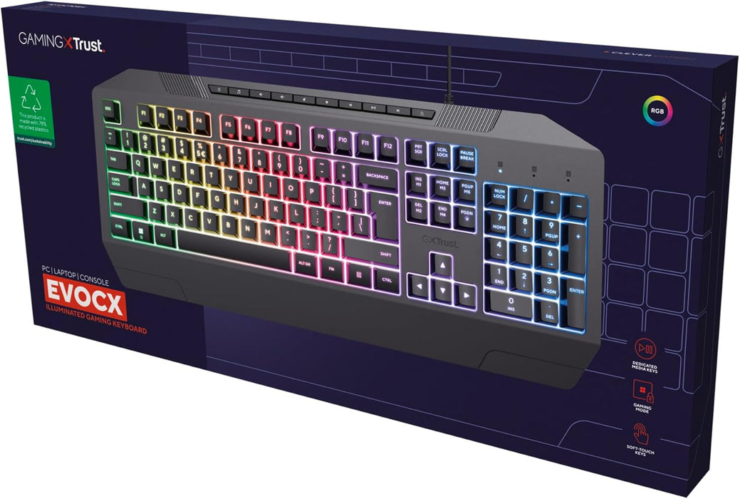 TRUST Gaming GXT 836 Evocx Gaming Keyboard | T24726