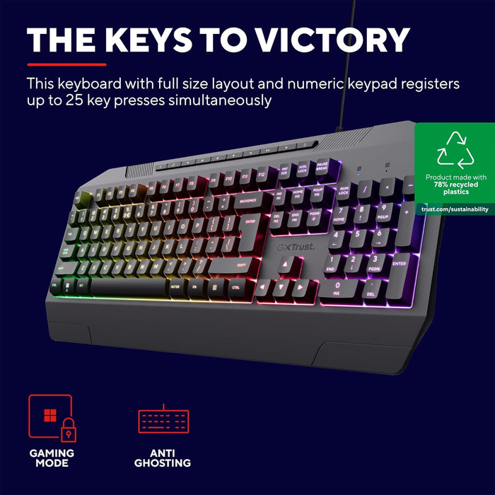TRUST Gaming GXT 836 Evocx Gaming Keyboard | T24726