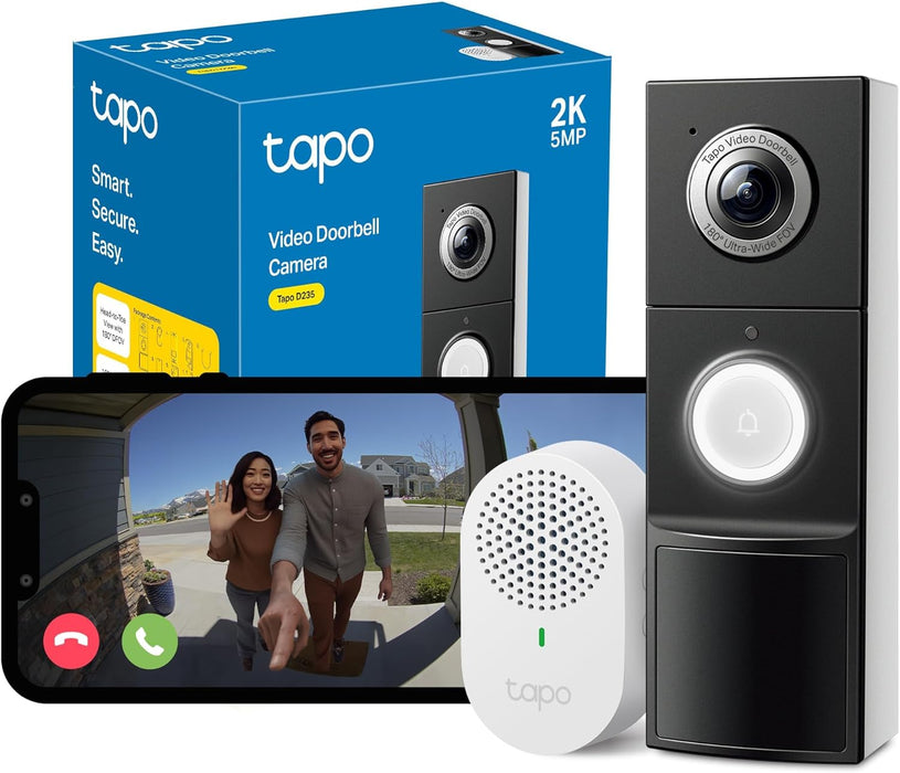 TAPO D235 Smart Video Doorbell Camera Kit | TAPOD235