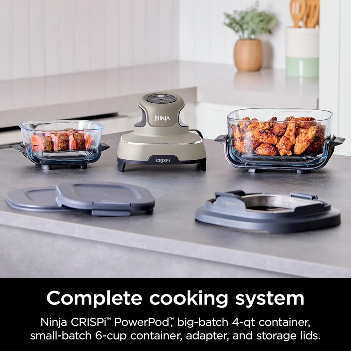 Ninja CRISPi 4-in-1 Portable Glass Air Fryer - Stone | FN101UKST