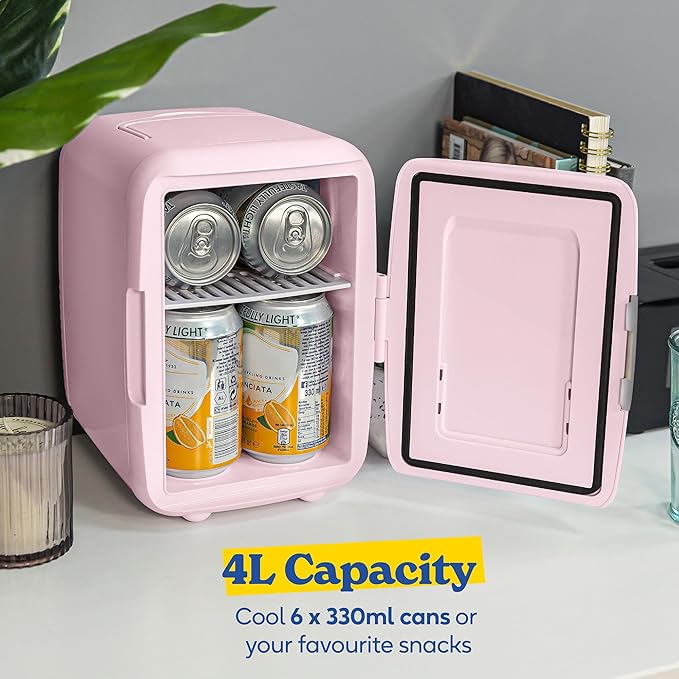 Russell Hobbs Mini Fridge 4L/6 - Pink | RH4CLR1001P/RH