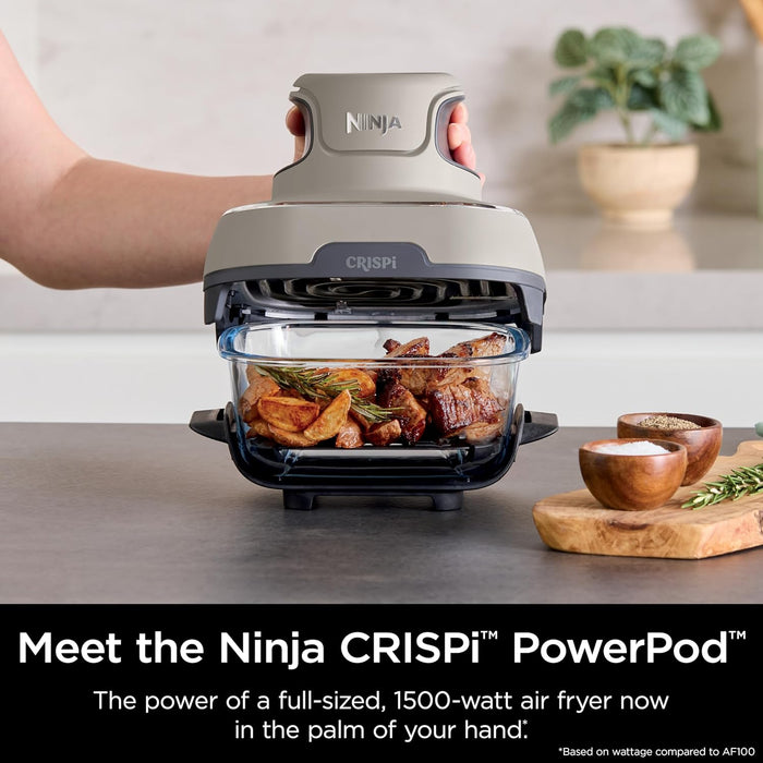 Ninja CRISPi 4-in-1 Portable Glass Air Fryer - Stone | FN101UKST