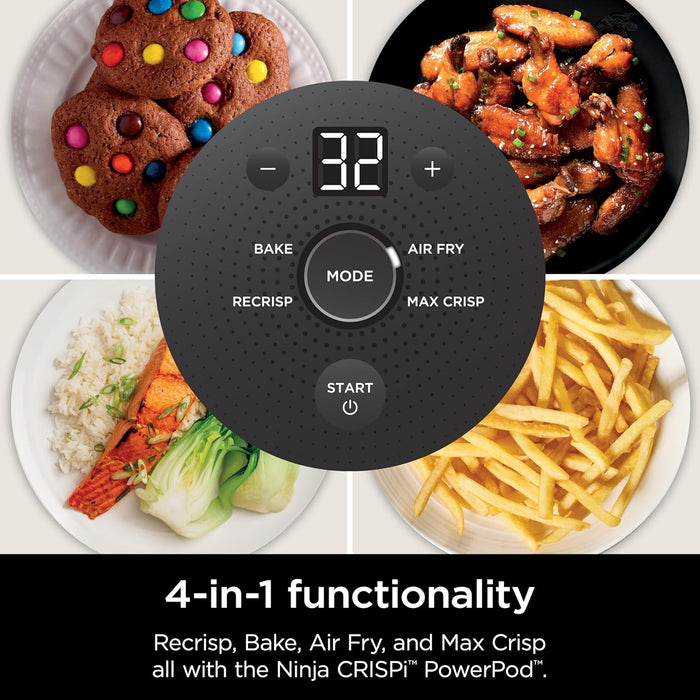 Ninja CRISPi 4-in-1 Portable Glass Air Fryer - Stone | FN101UKST