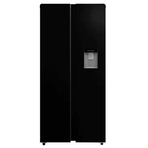 POWERPOINT American Style Fridge Freezer with Water Dispenser - Black | P9383WDKBL-E