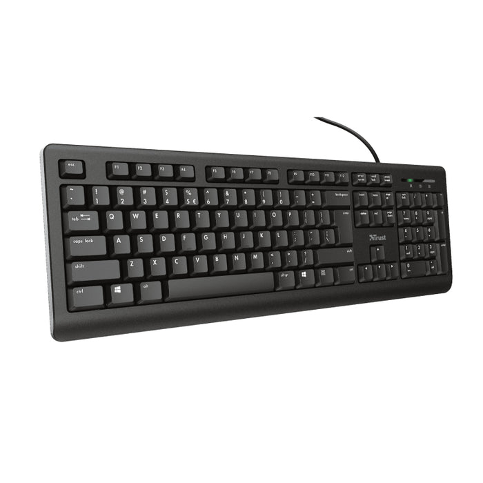 TRUST TK-150 keyboard USB QWERTY UK English Black | T23984