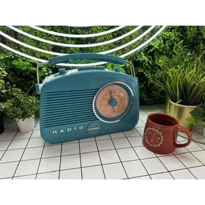 Steepletone Brighton 3 Band Portable Retro Radio - Duck Egg Blue | BRIGHTONBEBT