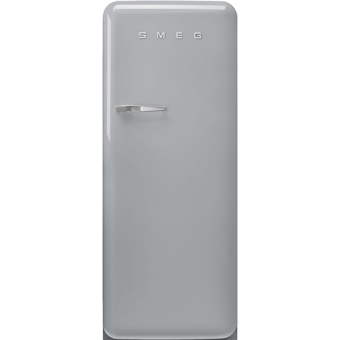 Smeg 60cm Retro Style Fridge With Icebox, Right Hand Hinged - Silver | SMG FAB28RSV5UK