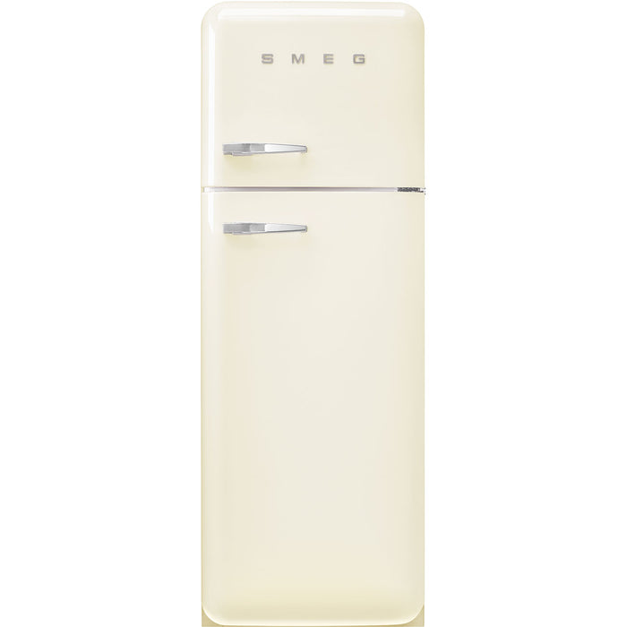 Smeg 60cm Retro Style 80/20 Fridge Freezer, Right Hand Hinge - Cream | SMG FAB30RCR5UK