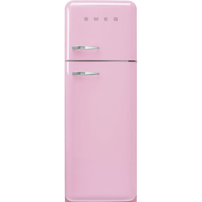 Smeg 60cm Retro Style 80/20 Fridge Freezer, Right Hand Hinge - Pink | SMG FAB30RPK5UK
