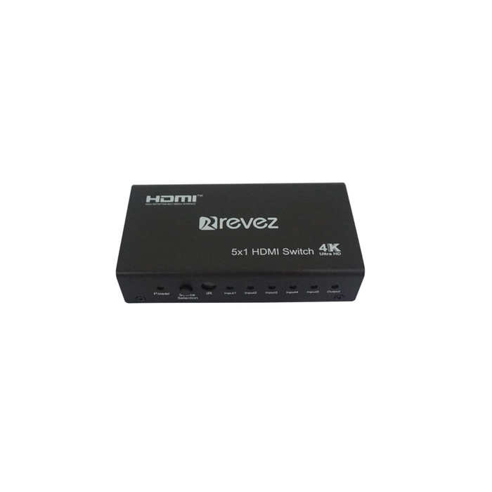 Revez HDMI Switch 5 in 1 Out with Remote | HDS5-4K