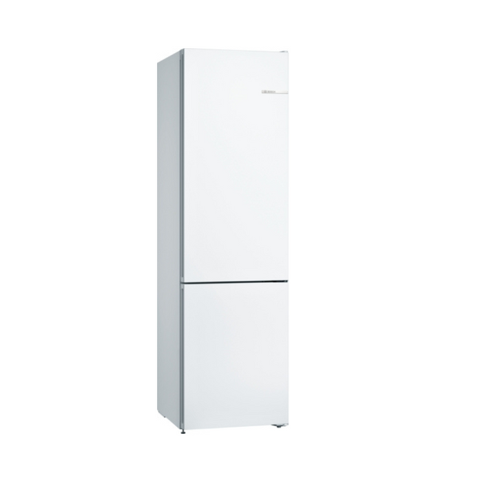 Bosch Series 4, free-standing fridge-freezer with freezer at bottom, 203 x 60 cm - White | BSH KGN392WEBG