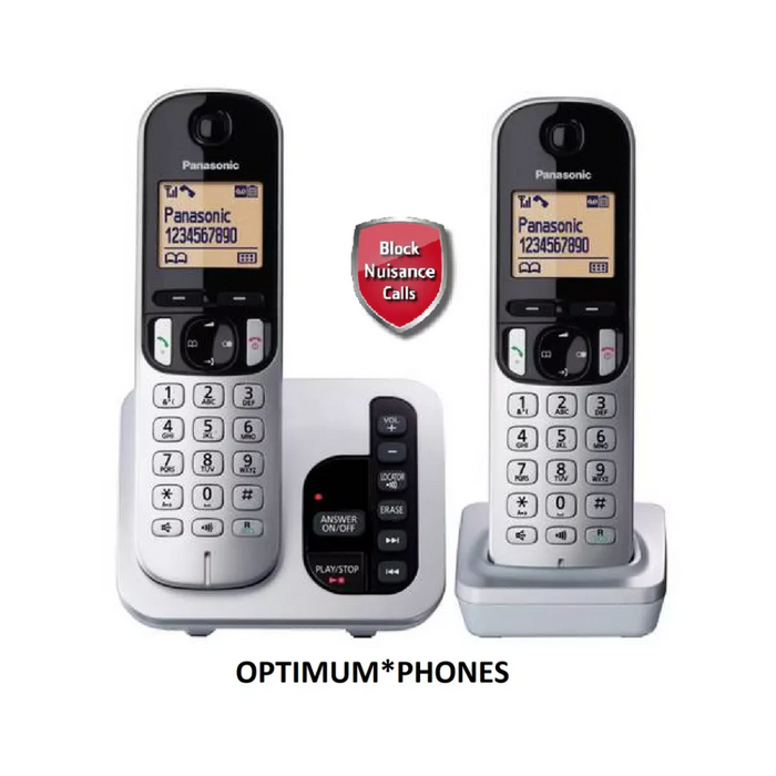 Panasonic Twin Cordless Phone with Answering Machine | KX-TGC222ES
