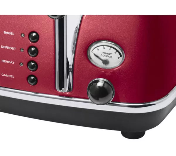 DELONGHI Icona Micalite 4 slice Toaster - Red | CTOM4003R