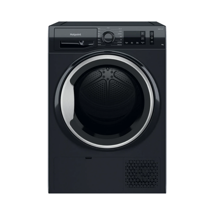 Hotpoint Crease Care 9kg Heat Pump Freestanding Tumble Dryer - Black | NTM1192BSKUK