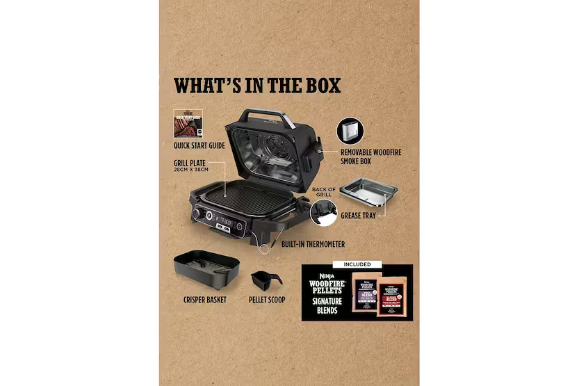 NINJA Woodfire Electric BBQ Grill & Smoker | OG701UK