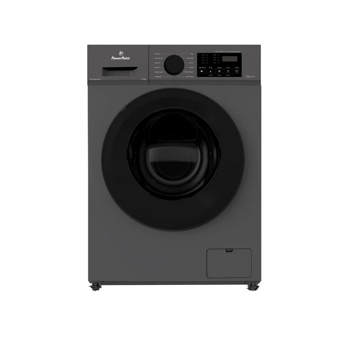 POWERPOINT 6kg 1000rpm A Rated Washing Machine with Inverter Motor - Inox | P35106SYIN-A