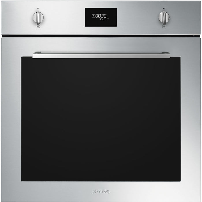 Smeg Cucina 60cm Built-In Single Oven, Thermo-ventilated, Pyrolytic - Stainless steel | SMG SFP6401TVX1