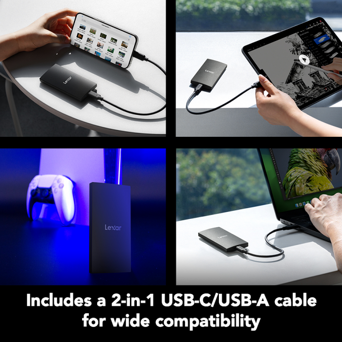 LEXAR SL300 Portable SSD | LSL300001T-RNBN