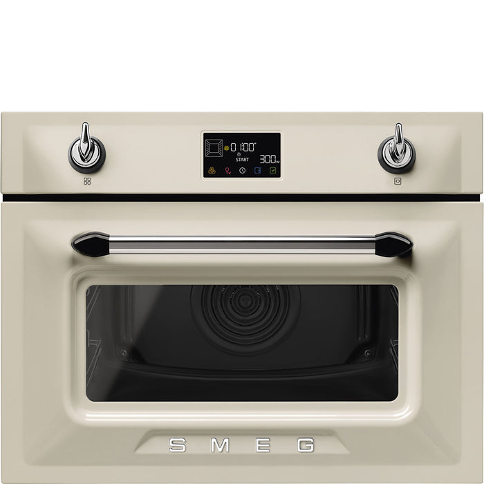 Smeg Victoria 45cm Compact Built-In Oven & Micro combi Microwave - Cream | SMG SO4902M1P