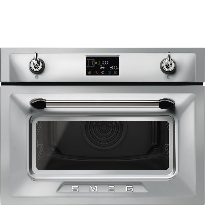 Smeg Victoria 45cm Compact Built-In Oven & Micro combi Microwave - Stainless Steel | SMG SO4902M1X