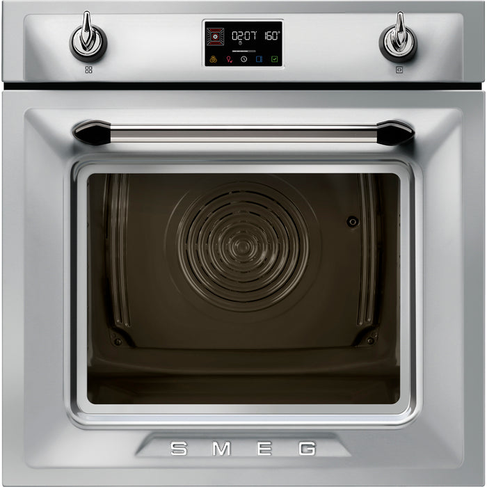 Smeg Victoria 60cm Built-In SteamOne Single Oven, Combi Steam, Pyrolytic - Stainless Steel | SMG SOP6902S2PX