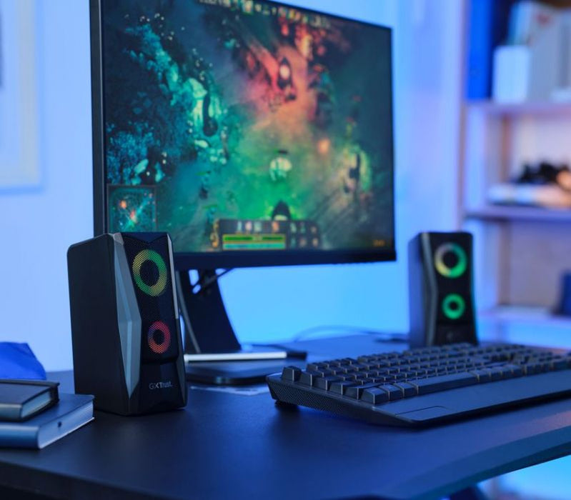Trust GXT 606 Javv Compact Speaker Set 2.0 RGB Illuminated - Black | T25108