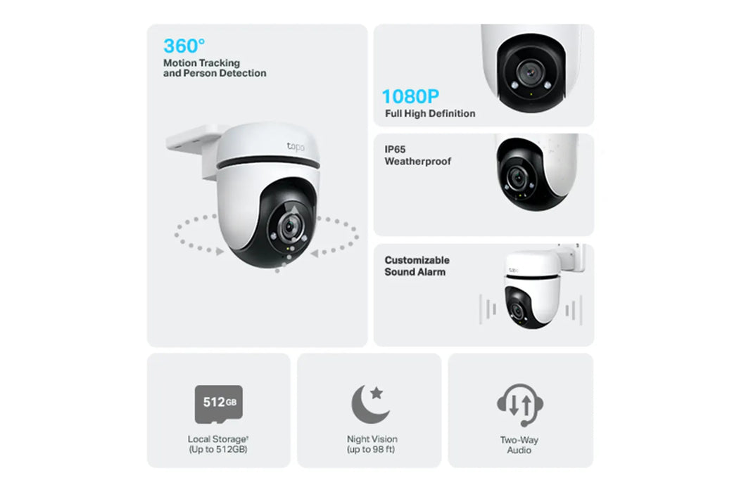 TP-Link Outdoor Pan/Tilt Security WiFi Camera || TAPOC500