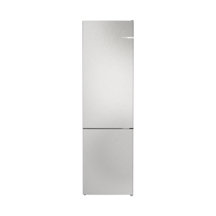 Bosch Series 4, free-standing fridge-freezer with freezer at bottom, 203 x 60 cm - Stainless steel look | BSH KGN392LBFG