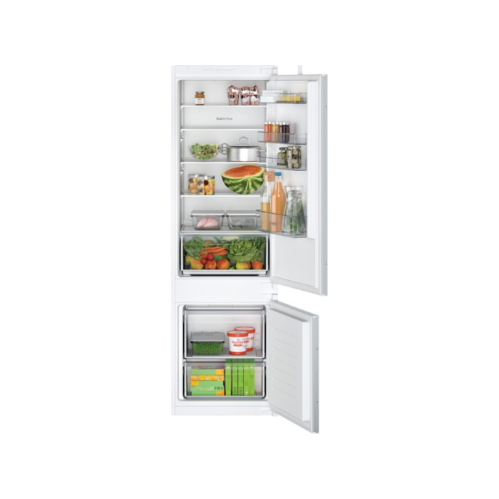 Bosch Series 2, built-in fridge-freezer with freezer at bottom, 177.2 x 54.1 cm, sliding hinge | BSH KIV87NSE0G