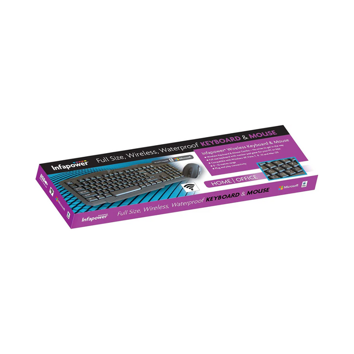 INFAPOWER Wireless Keyboard & Mouse - Black | X206