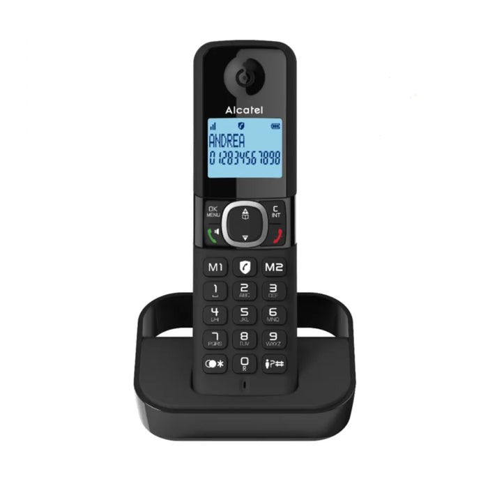 ALCATEL F860 Single Cordless Phone with Call Block – Black || ATL1423518