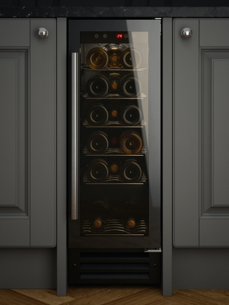 Cata Wine Cooler 18 Bottle Capacity • Wooden Shelves • LED Lighting • LED Temperature Display | UBBKWC30