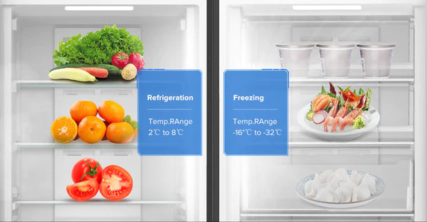 POWERPOINT Hybrid 380L Freezer (or Fridge) - Inox - 185x71cm |  P1271185MFZIN