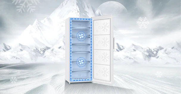 POWERPOINT Hybrid 380L Freezer (or Fridge) - Inox - 185x71cm |  P1271185MFZIN