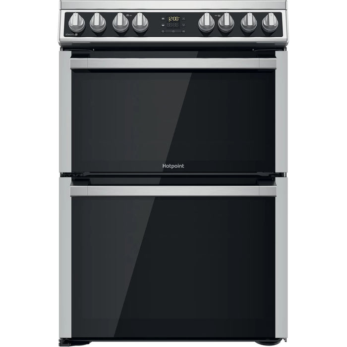 Hotpoint 60CM Electric Freestanding Double Cooker - Inox | HDM67V8D2CX/UK
