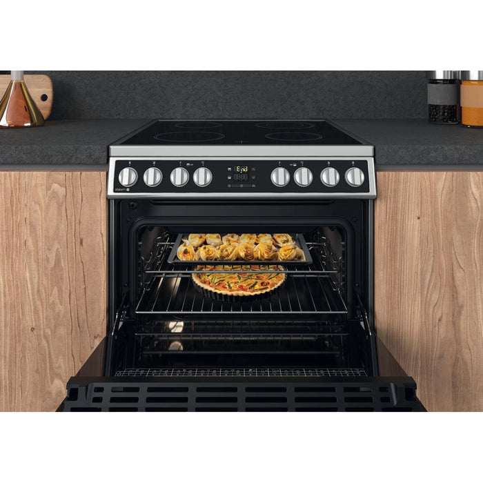 Hotpoint 60CM Electric Freestanding Double Cooker - Inox | HDM67V8D2CX/UK