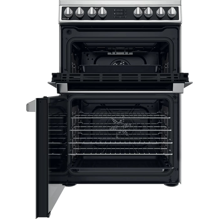 Hotpoint 60CM Electric Freestanding Double Cooker - Inox | HDM67V8D2CX/UK