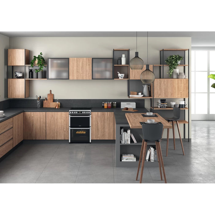 Hotpoint 60CM Electric Freestanding Double Cooker - Inox | HDM67V8D2CX/UK