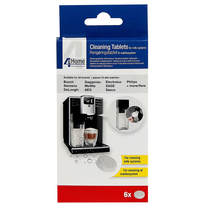 4 Your Home Universal Coffee Machine Cleaning Tablets for Milk Systems (Pack Of 6) | CLN021