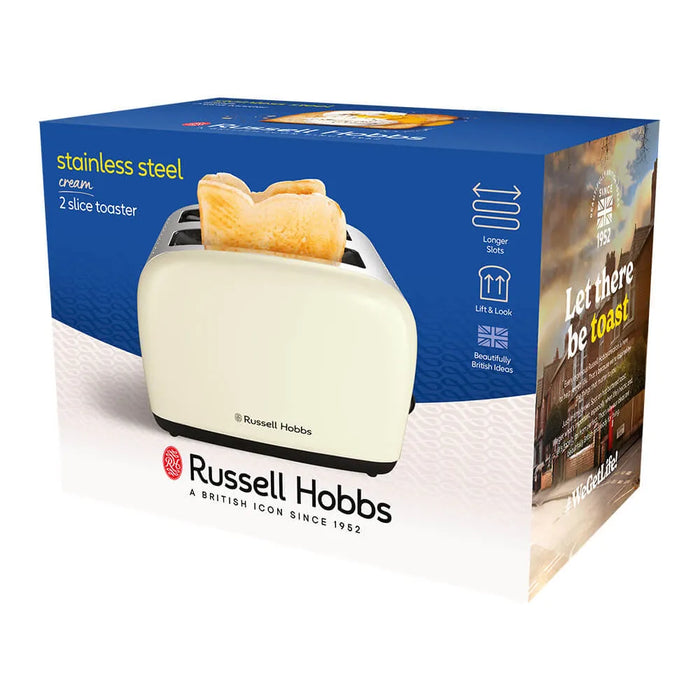 Russel Hobbs 2 Slice Toaster - Cream / Stainless Steel | 26551
